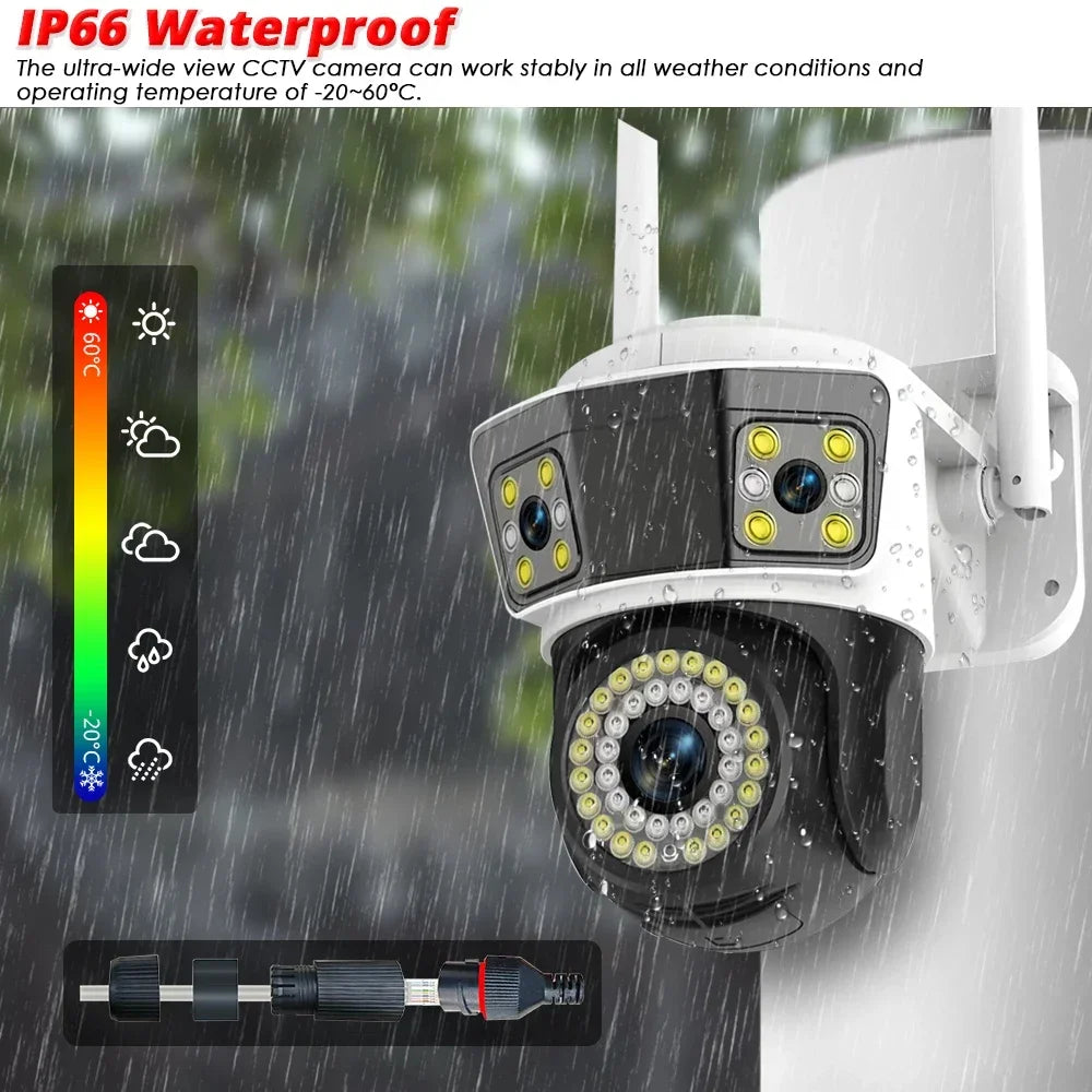 Three Lens WIFI Security Camera