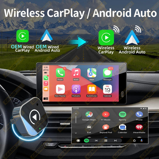 Carplay and android auto wireless adapter.
