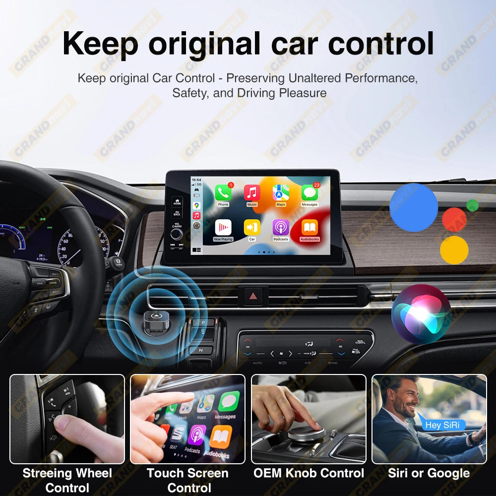 Carplay and android auto wireless adapter.