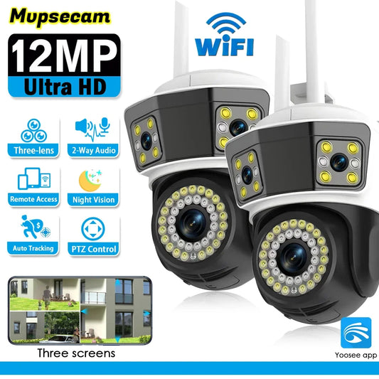 Three Lens WIFI Security Camera